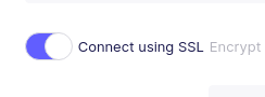 Connect using SSL enabled