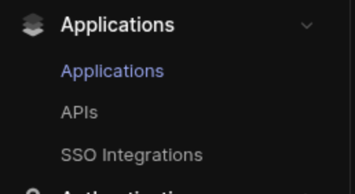 Applications menu